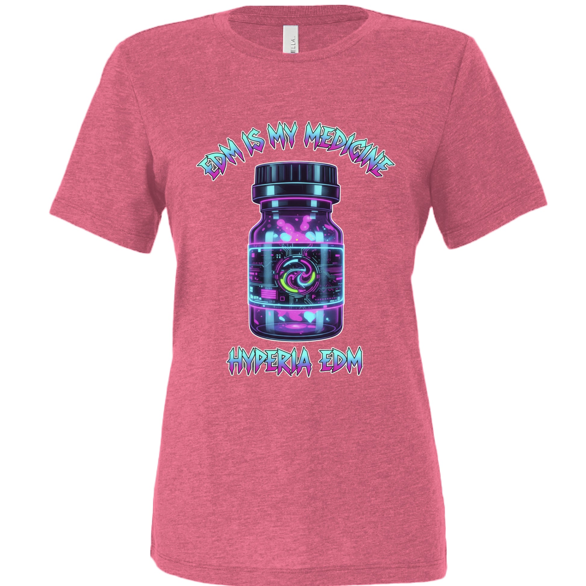 Char Pink Triblend - FRONT